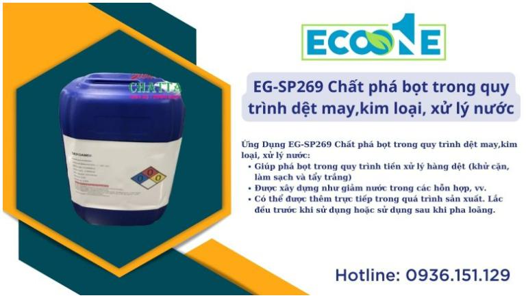 EG-SP269 Chất phá bọt trong quy trình dệt may,kim loại, xử lý nước